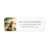 Lief Goldendoodle Zomer Retouradreslabel Etiket (Voorkant)
