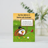 Lief golfbal Thanksgiving bewegende aankondiging (Staand voorkant)