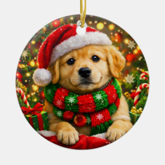 Lief Goud Retriever Puppy Kerst Ornament