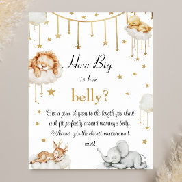 Lief Gouden Hemelse Baby Shower Buikspel Poster