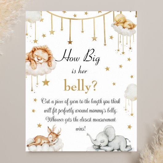 Lief Gouden Hemelse Baby Shower Buikspel Poster