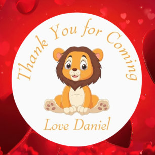 Lief gouden leeuw verjaardag bedankt sticker