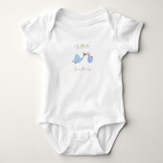 Lief grafisch baby T-shirt met blauwe wezen - Zach (Voorkant)