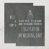 Lief Grappig bruidsmeisje / Maid of Honor Voorstel Kaart (Voorkant / Achterkant)