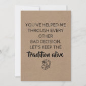 Lief Grappig bruidsmeisje / Maid of Honor Voorstel Kaart (Voorkant)