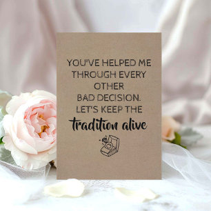 Lief Grappig bruidsmeisje / Maid of Honor Voorstel Kaart