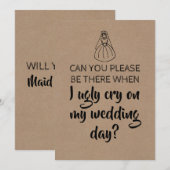 Lief Grappig bruidsmeisje / Maid of Honor Voorstel Kaart (Voorkant / Achterkant)