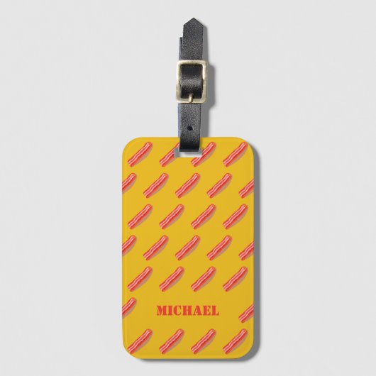 Lief Grappig Gepersonaliseerd Bacon Bagagelabel (Voorkant (verticaal))