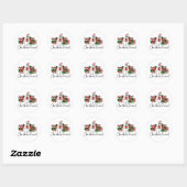 Lief Grappig Kerstmis Ronde Sticker (Vel)