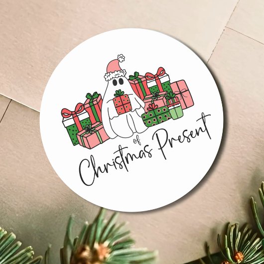 Lief Grappig Kerstmis Ronde Sticker