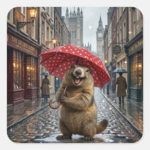 Lief Grappig Marmot Sticker