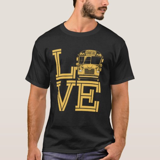 Lief Grappige Schoolbuschauffeur T-shirt (Voorkant)