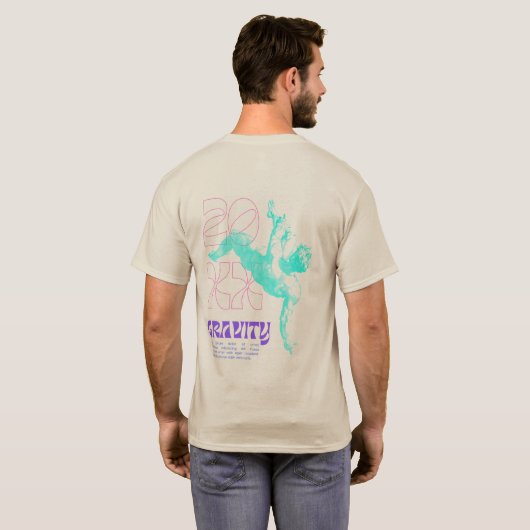 Lief & Griezelig 20 xx Gravity Heren Basic T-Shirt (Achterkant volledig)