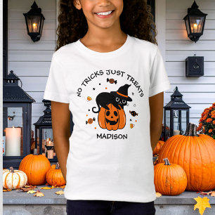 Lief Griezelig Halloween Zwart en Oranje T-shirt