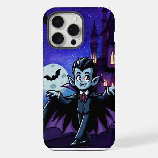 Lief, grillig Halloween-vampier iPhone Hoesje (Achterkant)