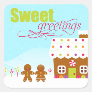 Lief groet peperkoek huis vakantie stickers