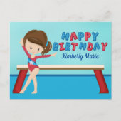 Lief Gymnastiekmeisje Aangepaste Gymnastiek Gefeli Briefkaart (Voorkant)