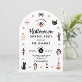 Lief Halloween cocktailparty Kaart (Staand voorkant)