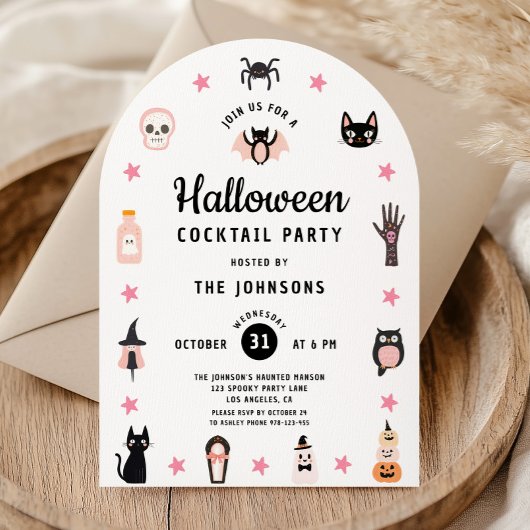Lief Halloween cocktailparty Kaart