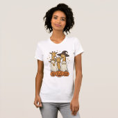 Lief Halloween Giraffe Geest Pompoen Shirt Ontwerp (Voorkant volledig)