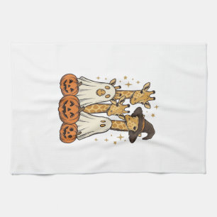Lief Halloween Giraffe Geest Pompoen Shirt Ontwerp Theedoek