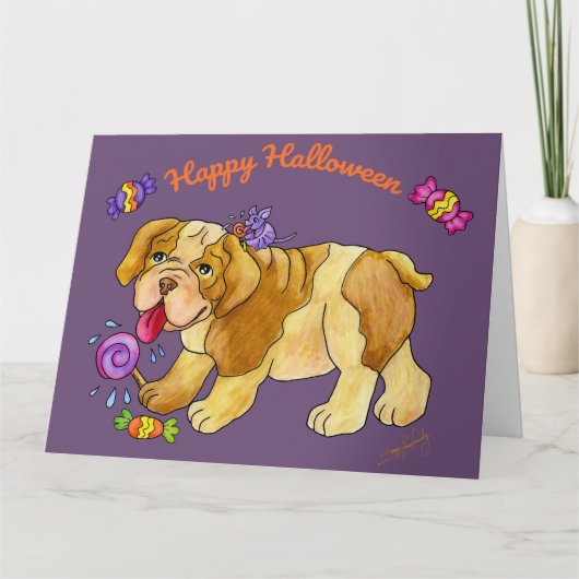 Lief Halloween Puppy Kaart (Voorkant)