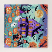 Lief Halloween-puzzel – Spoken huis, geesten Legpuzzel (Horizontaal)