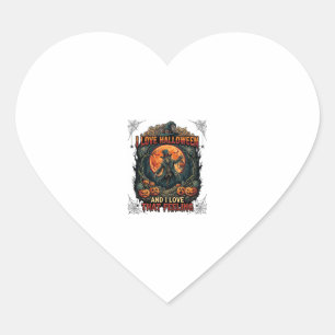 Lief Halloween Skelet Vogelverschrikker Vollemaan  Hart Sticker