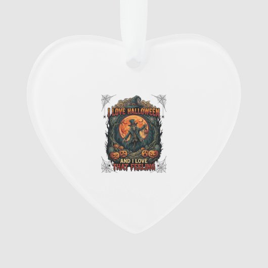 Lief Halloween Skelet Vogelverschrikker Vollemaan Ornament (voorkant)