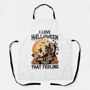 Lief Halloween Spokenhuis Maan Heks Pompoenen_1 Schort