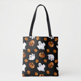 Lief halloween-spook-pompoenpatroon tote bag