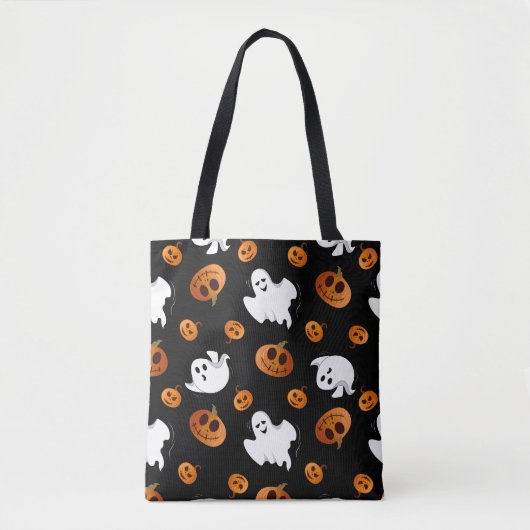 Lief halloween-spook-pompoenpatroon tote bag (Voorkant)