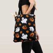 Lief halloween-spook-pompoenpatroon tote bag (Dichtbij)