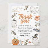 Lief Halloween verjaardags bedank kaart (Voorkant)