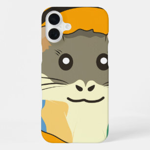 Lief hamstergesicht met kleurrijke vacht: Dierenli iPhone 16 Plus Hoesje