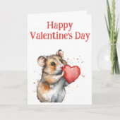 Lief hamstertje Valentijnsdag Kaart (Voorkant)