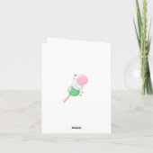 Lief Hanami Dango Gelukkige Verjaardag Kaart (Achterkant)