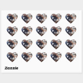 Lief hart foto bruiloft dank u gunst sticker (Vel)