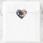 Lief hart foto bruiloft dank u gunst sticker (Tas)