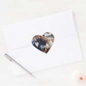 Lief hart foto bruiloft dank u gunst sticker (Envelop)