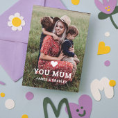 Lief HART IK HOU VAN JE MAM Moederdag Foto Kaart