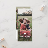 Lief HART IK HOU VAN JE MAM Moederdag Foto Kaart (Voorkant / Achterkant in situ)