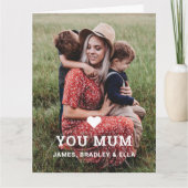 Lief HART IK HOU VAN JE MOEDER Moederdag Foto Kaart (Voorkant)