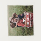 Lief hart Ik hou van jou mama Moederdag foto Wandkleed (Voorkant)