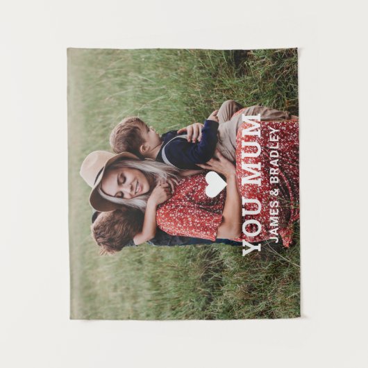 Lief hart Lief Moeder Moederdag Foto Wandkleed (Voorkant)