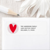 Lief hart Xmas retouradres Etiket (Insitu)