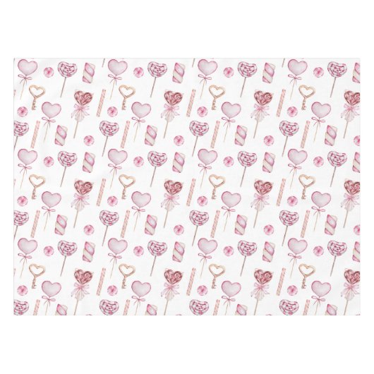 Lief harten patroon tafelkleed (Voorkant (Horizontaal))