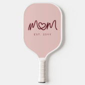 Lief Hartig Eenvoudig Script Mama Opgericht Pickleball Paddle (Achterkant)