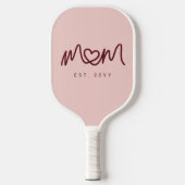 Lief Hartig Eenvoudig Script Mama Opgericht Pickleball Paddle (Voorkant)