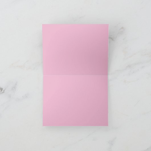 Lief hartje roze schrift bedankt kaart (Binnen)